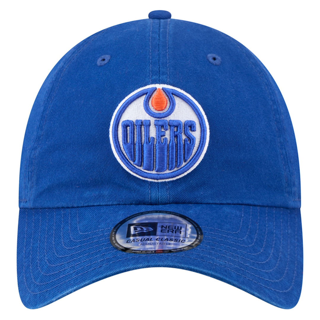 Edmonton Oilers New Era Blue Casual Classic Adjustable Hat