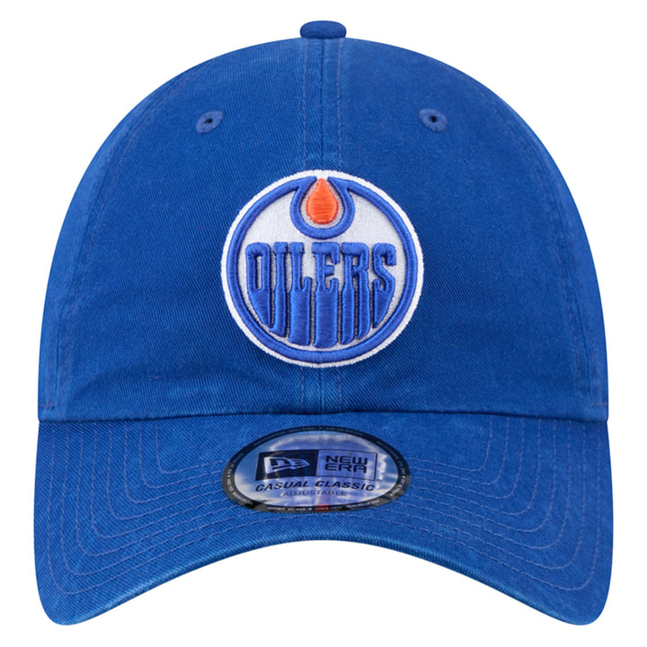 Edmonton Oilers New Era Blue Casual Classic Adjustable Hat