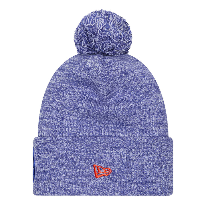 Edmonton Oilers Kids New Era Blue Classic Cuffed Knit Toque w/ Pom