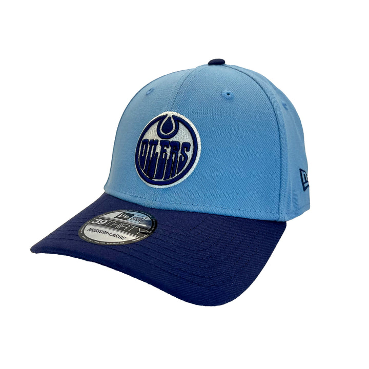 Edmonton Oilers New Era Blue City Collection 2Tone 39THIRTY Flex fit Hat