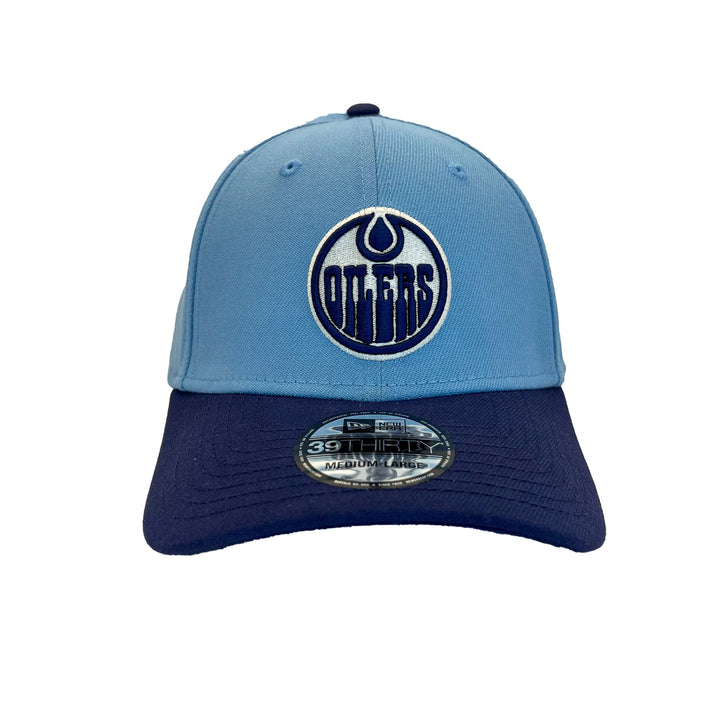 Edmonton Oilers New Era Blue City Collection 2Tone 39THIRTY Flex fit Hat