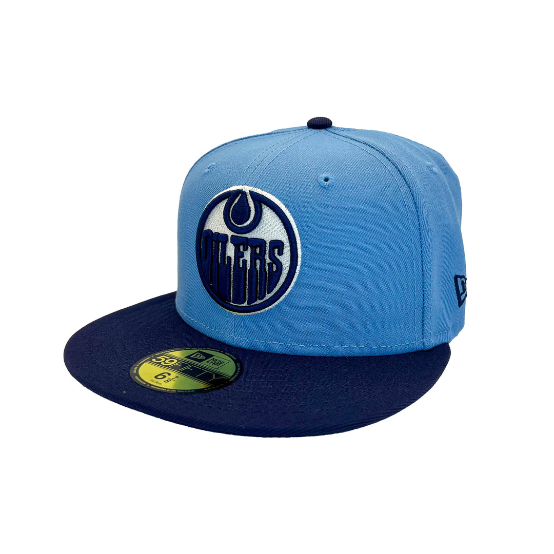 Edmonton Oilers New Era Blue City Collection 2Tone 59FIFTY Fitted Hat