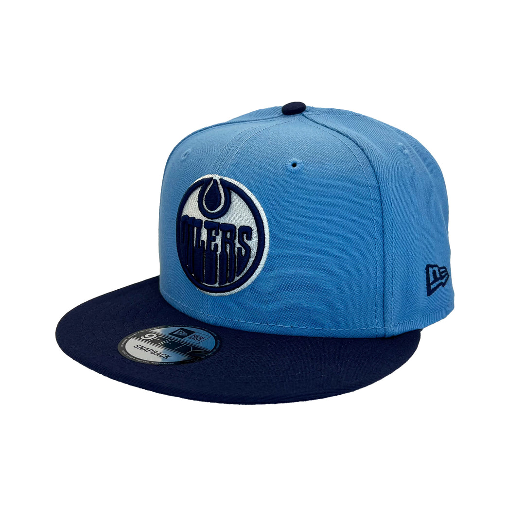 Edmonton Oilers New Era Blue City Collection 2Tone 9FIFTY Snapback Hat