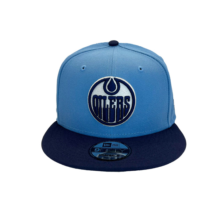 Edmonton Oilers New Era Blue City Collection 2Tone 9FIFTY Snapback Hat