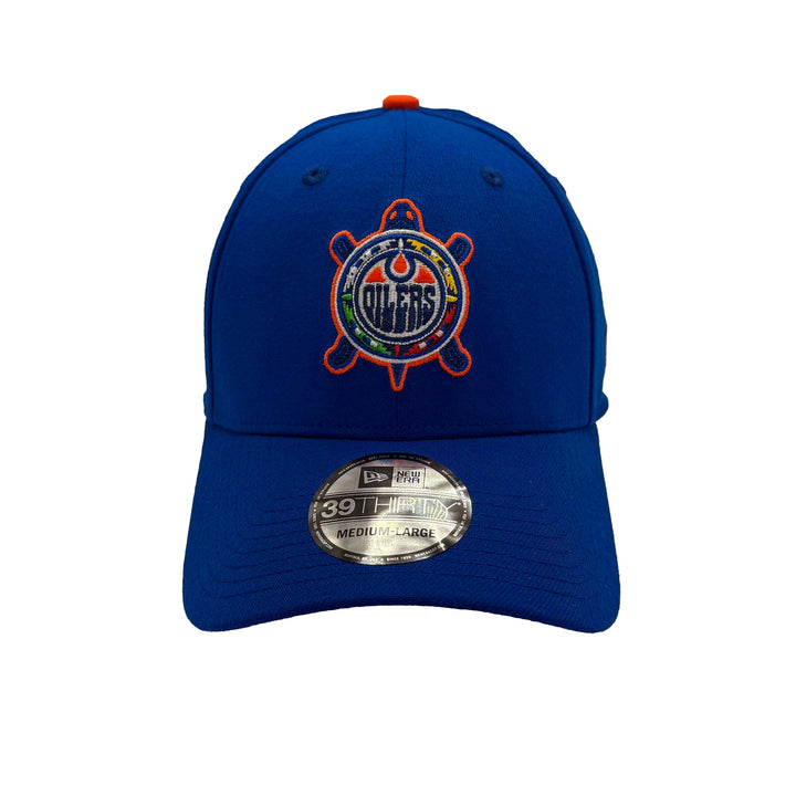 Edmonton Oilers New Era Blue Turtle Island 39THIRTY Flex Hat