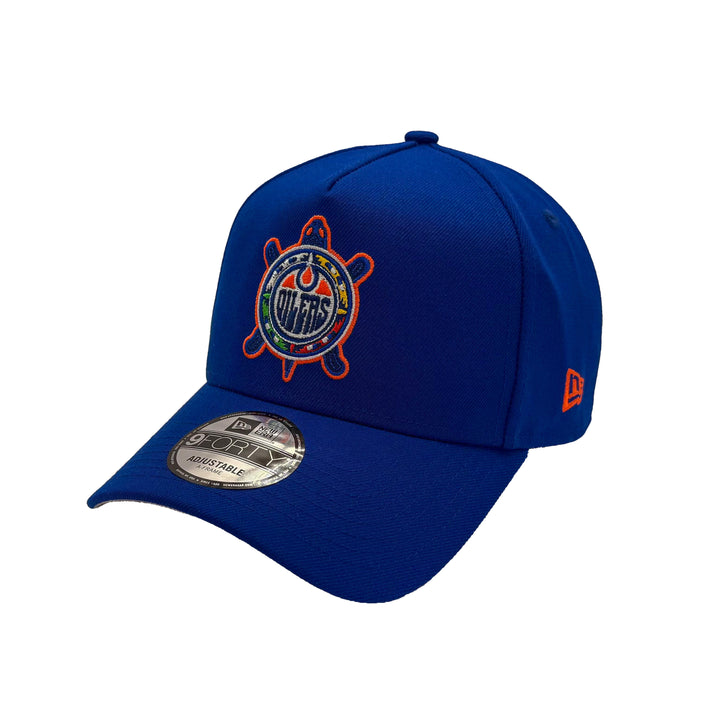 Edmonton Oilers New Era Blue Turtle Island 9FORTY Snapback Hat
