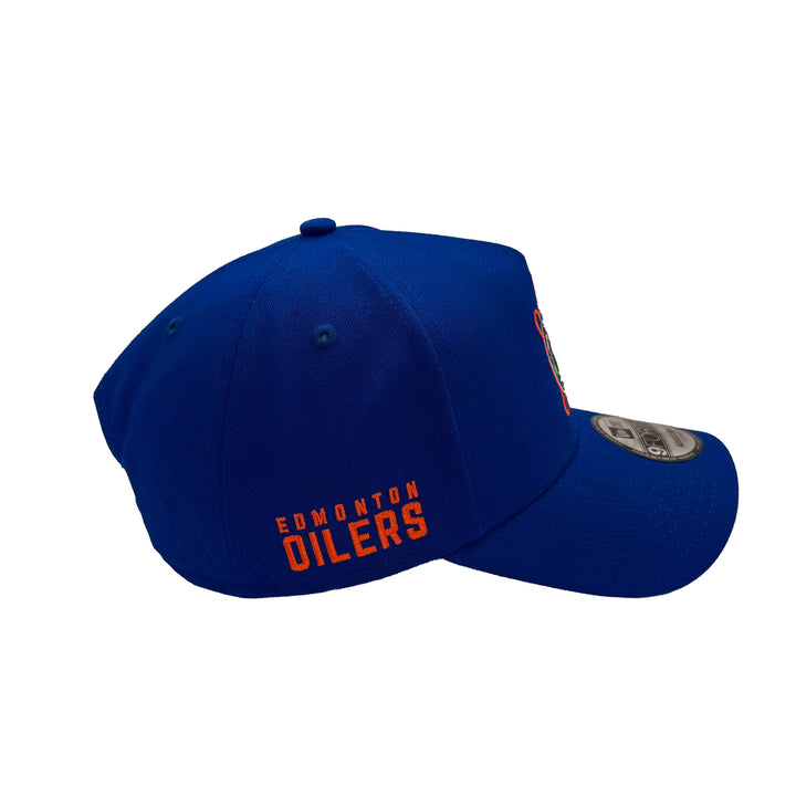 Edmonton Oilers New Era Blue Turtle Island 9FORTY Snapback Hat