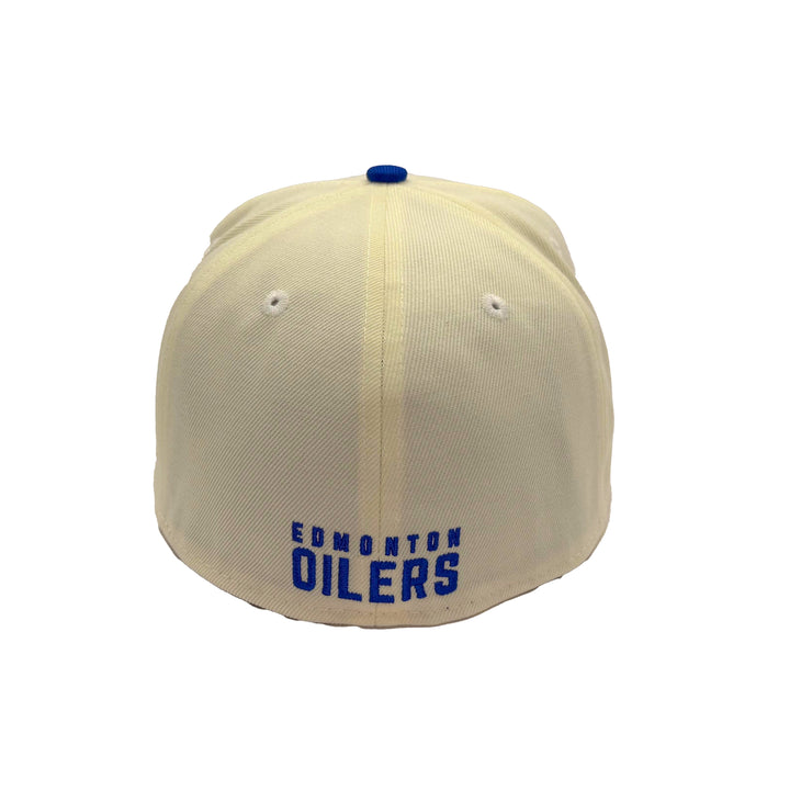 Edmonton Oilers New Era Blue & Chrome 59FIFTY Fitted Turtle Island Logo Hat