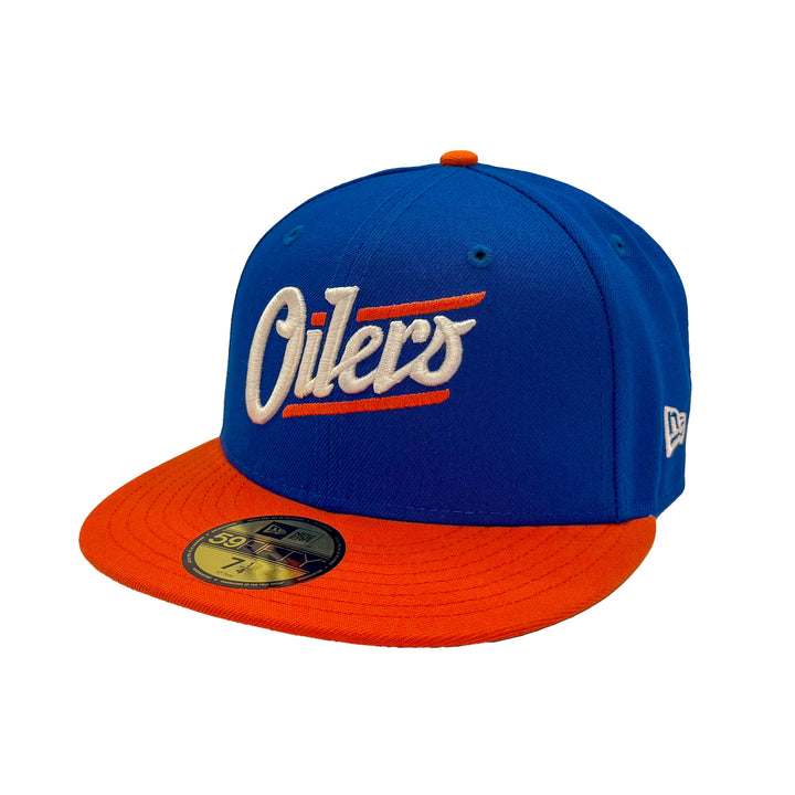 Edmonton Oilers New Era Blue & Orange 59FIFTY Alternate Logo Fitted Hat