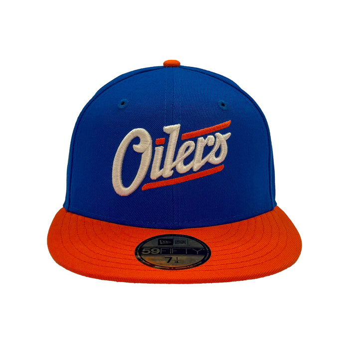 Edmonton Oilers New Era Blue & Orange 59FIFTY Alternate Logo Fitted Hat