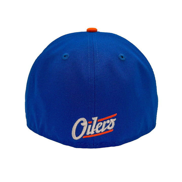 Edmonton Oilers New Era Blue & Orange 59FIFTY Secondary Logo Fitted Hat