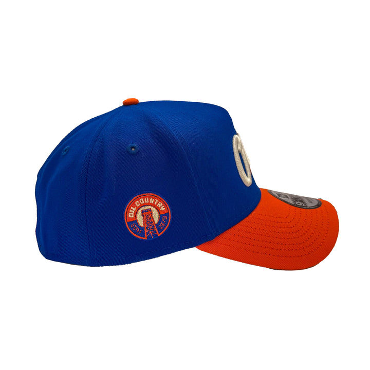 Edmonton Oilers New Era Blue & Orange 9FORTY Alternate Logo A-Frame Adjustable Hat