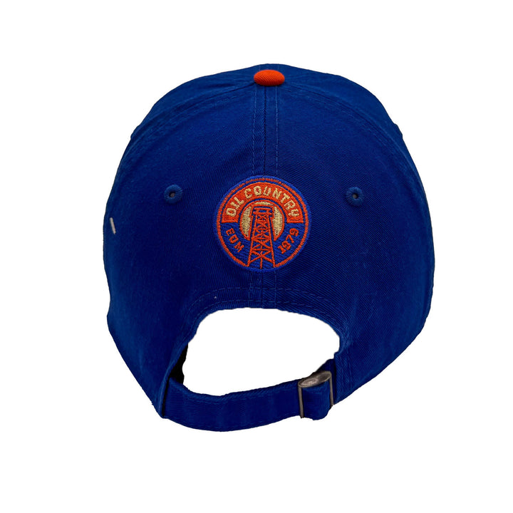Edmonton Oilers New Era Blue & Orange 9TWENTY Alternate Logo Adjustable Hat