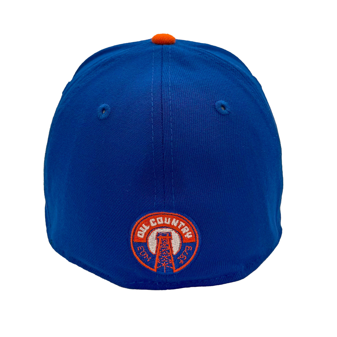 Edmonton Oilers New Era Blue & Orange Alternate Logo 39THIRTY Flex Hat