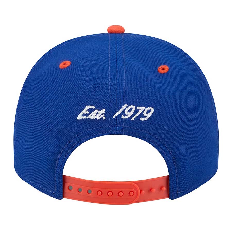 Edmonton Oilers New Era Blue & Orange Embroidery 9FIFTY A-Frame Snapback Hat
