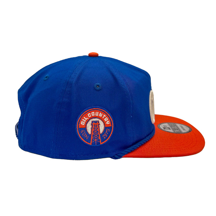 Edmonton Oilers New Era Blue & Orange GOLFER Alternate Logo Snapback Hat