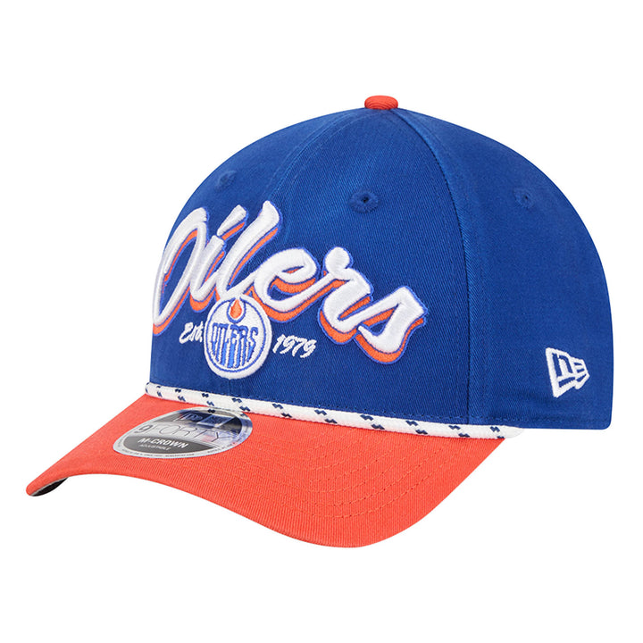 Edmonton Oilers New Era Blue & Orange Team Loyal 9FORTY M-Crown Snapback Hat