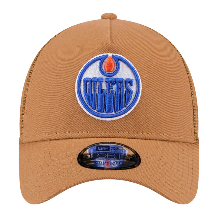 Edmonton Oilers New Era Brown Color Pack 9FORTY Meshback Snapback Hat