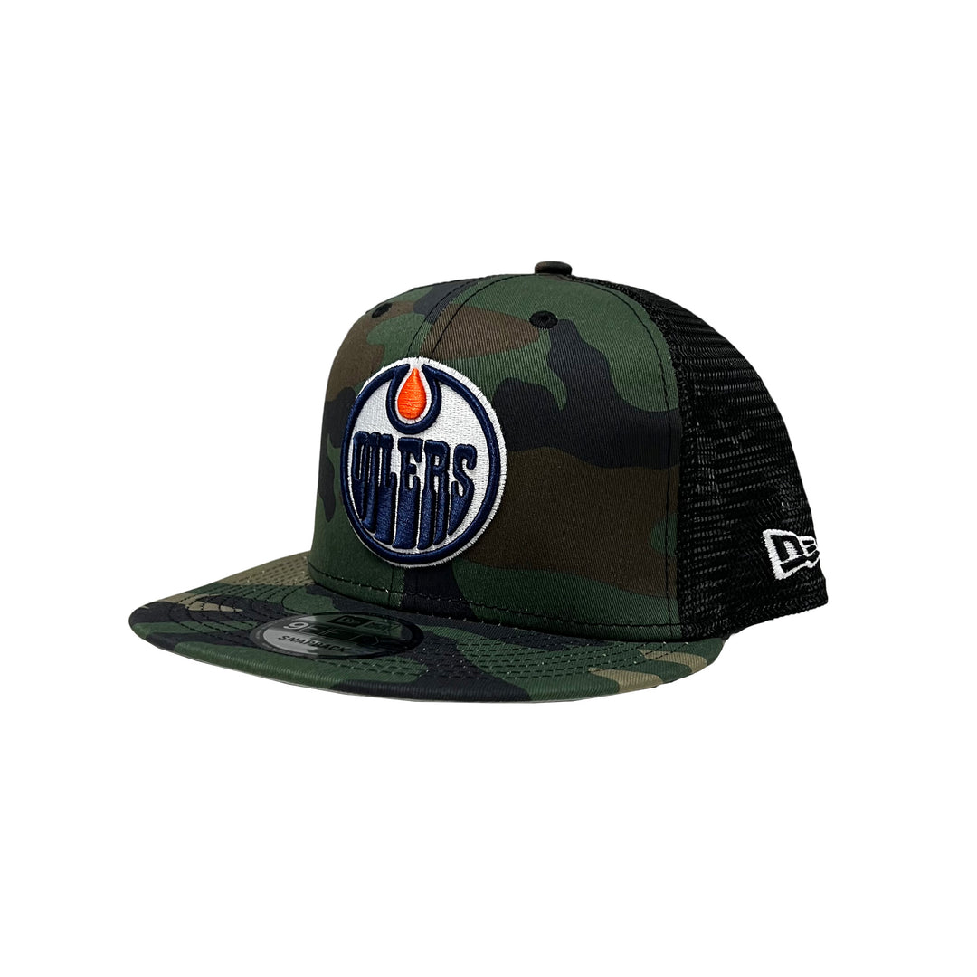 Edmonton Oilers Youth New Era Camo 9FIFTY Mesh Snapback Hat