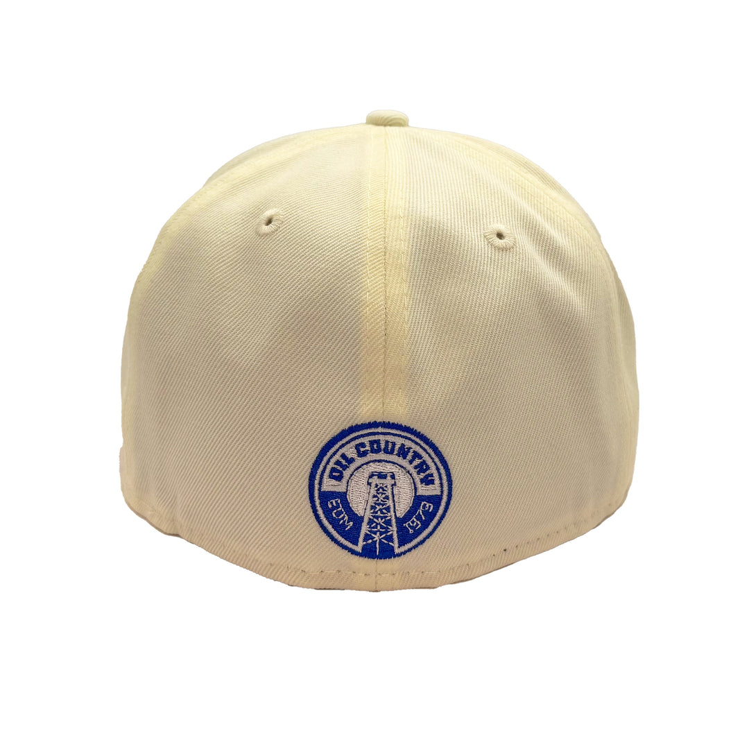 Edmonton Oilers New Era Chrome 59FIFTY Alternate Logo Fitted Hat - Blue Logo