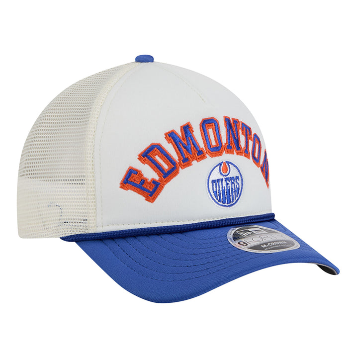 Edmonton Oilers New Era Chrome Rope 9FORTY A-Frame Snapback Hat