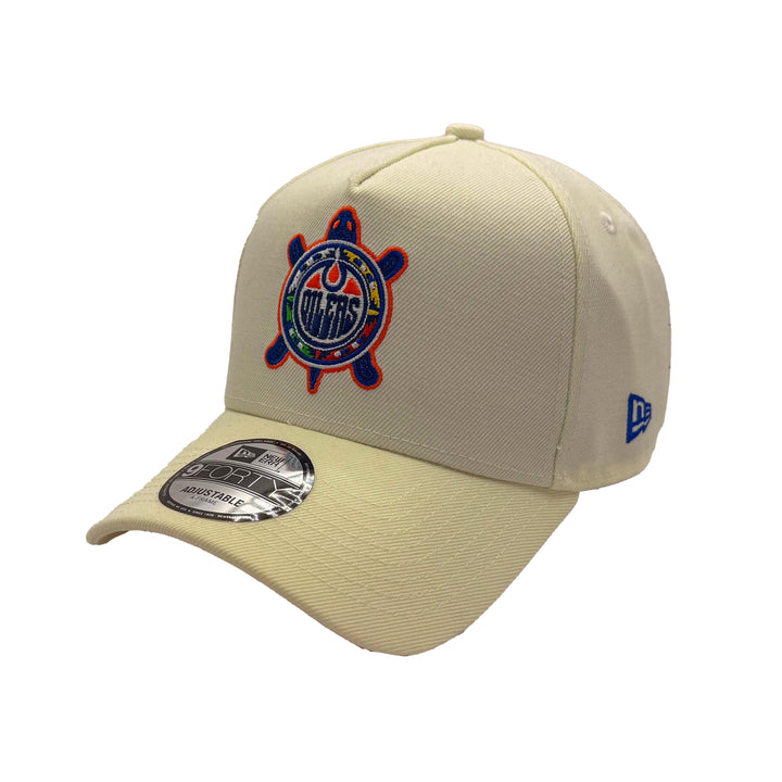 Edmonton Oilers New Era Chrome Turtle Island 9FORTY Snapback Hat