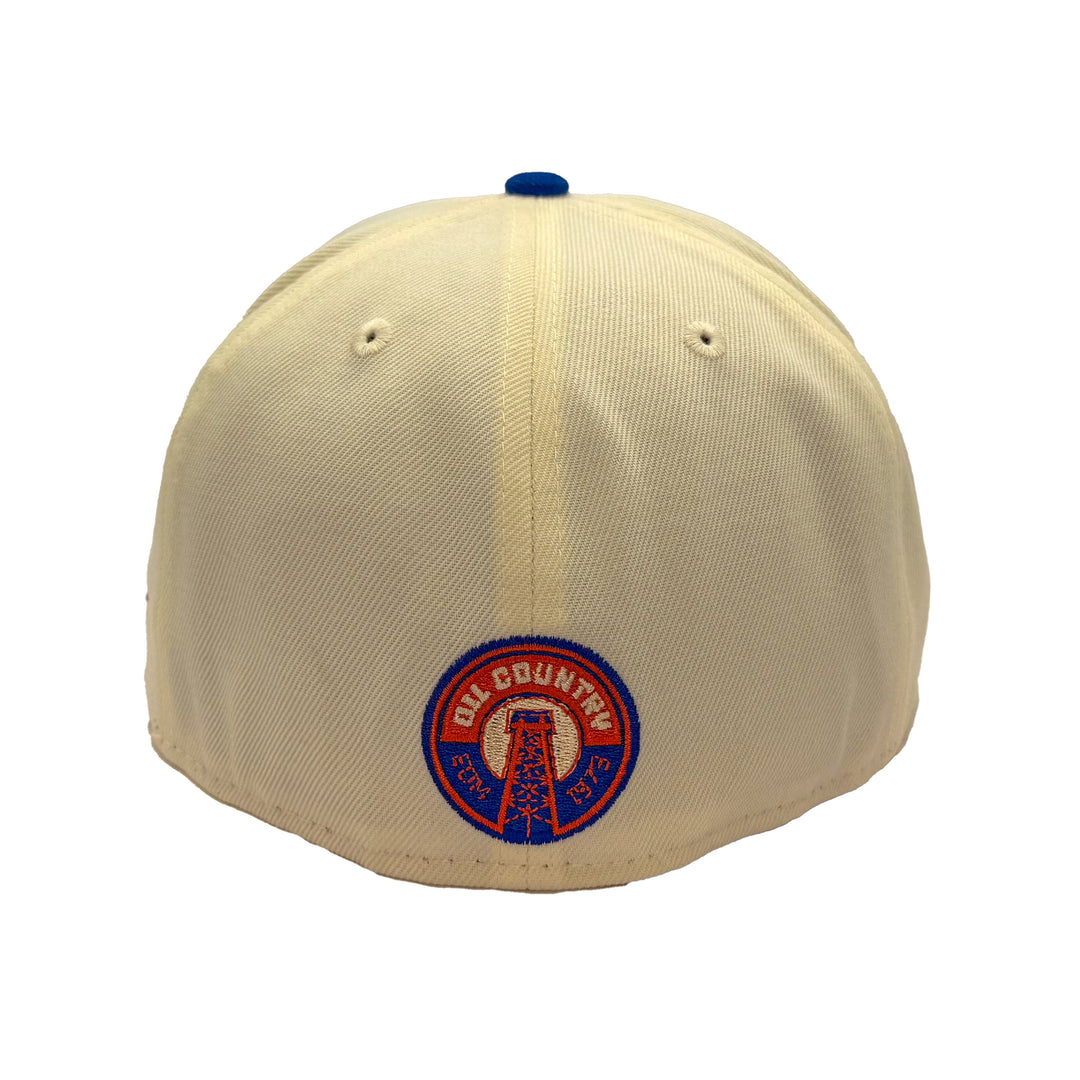 Edmonton Oilers New Era Chrome & Blue 59FIFTY Alternate Logo Fitted Hat