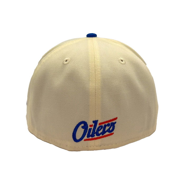 Edmonton Oilers New Era Chrome & Blue 59FIFTY Secondary Alternate Logo Fitted Hat