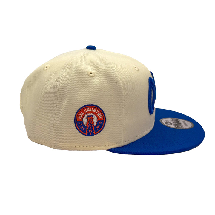 Edmonton Oilers New Era Chrome & Blue 9FIFTY Alternate Logo Snapback Hat