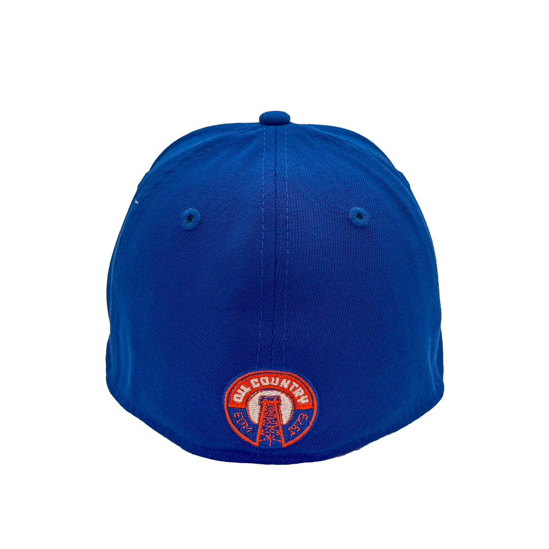 Edmonton Oilers New Era Chrome & Blue Alternate Logo 39THIRTY Flex Hat
