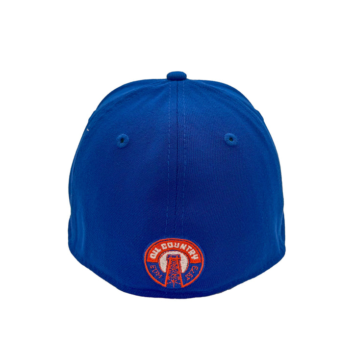 Edmonton Oilers New Era Chrome & Blue Alternate Logo 39THIRTY Flex Hat