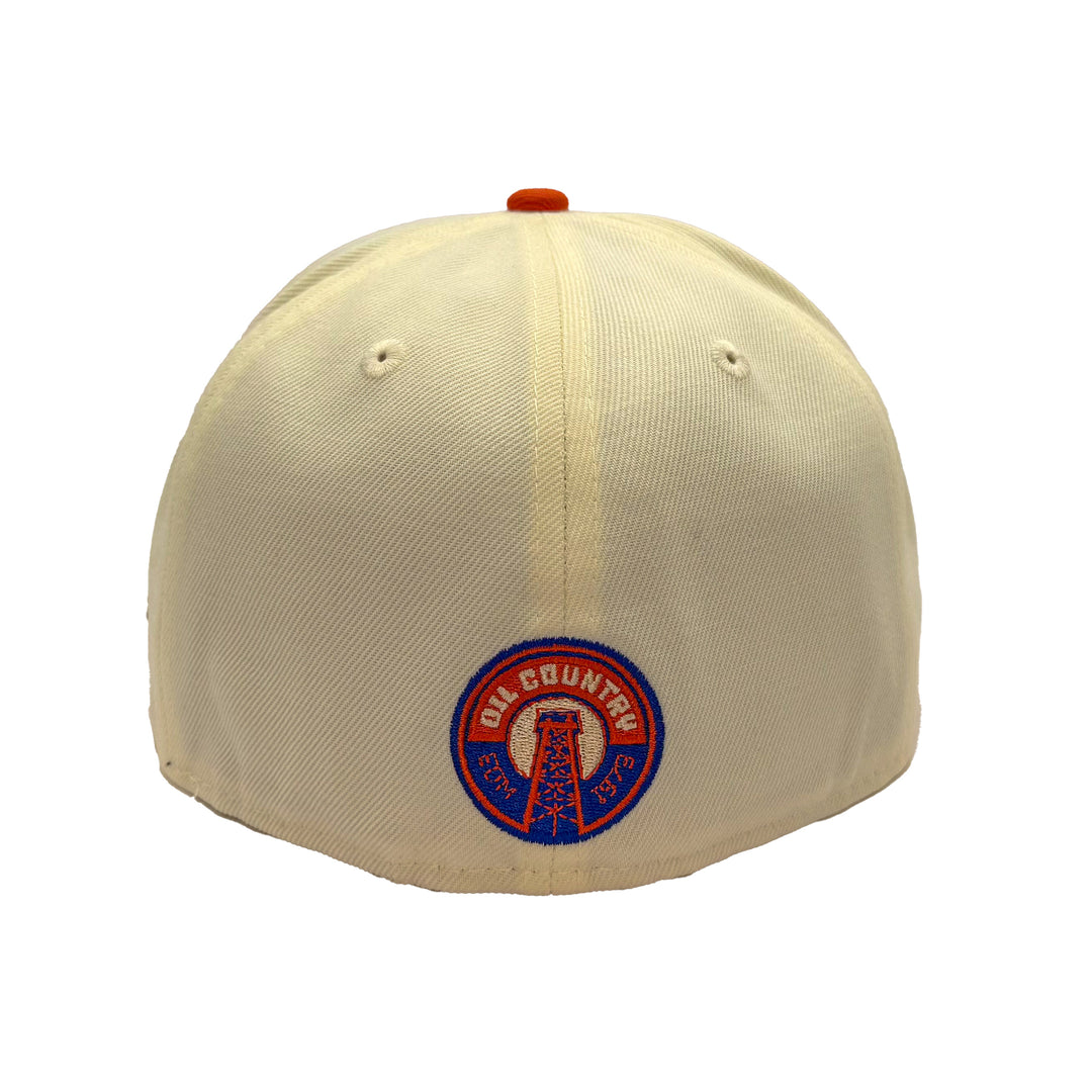 Edmonton Oilers New Era Chrome & Orange 59FIFTY Alternate Logo Fitted Hat