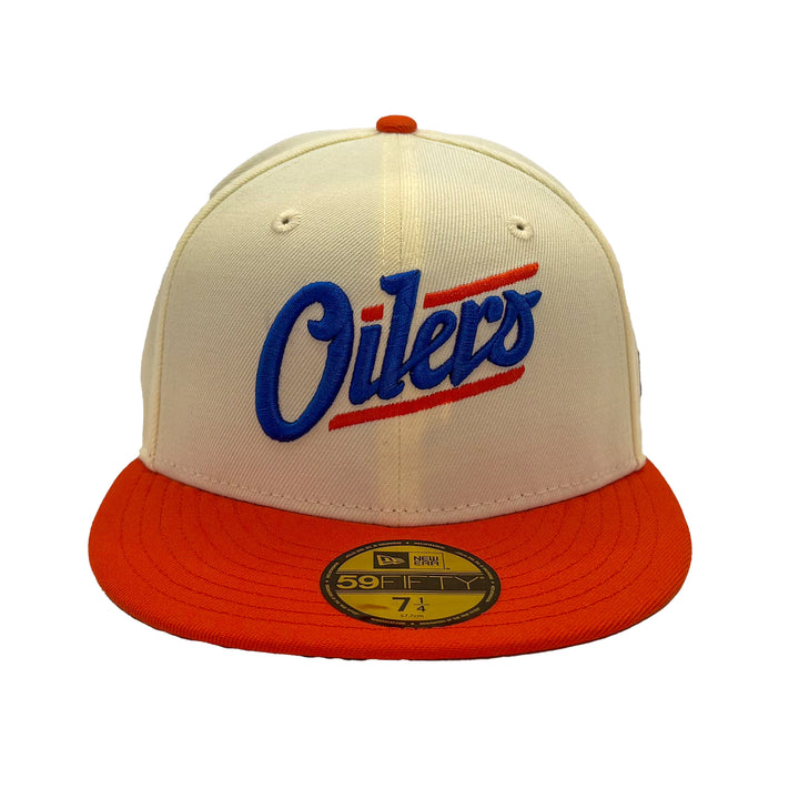 Edmonton Oilers New Era Chrome & Orange 59FIFTY Alternate Logo Fitted Hat