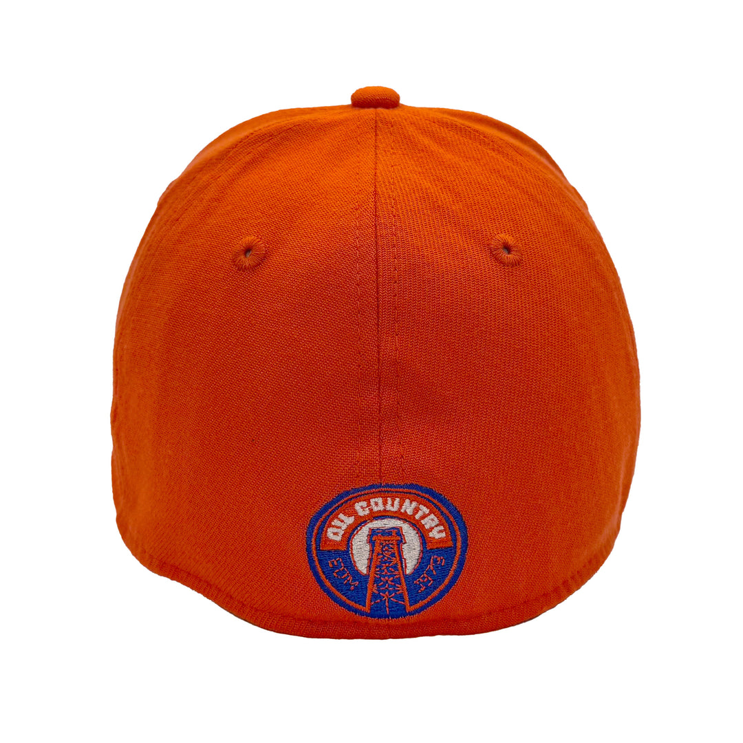 Edmonton Oilers New Era Chrome & Orange Alternate Logo 39THIRTY Flex Hat