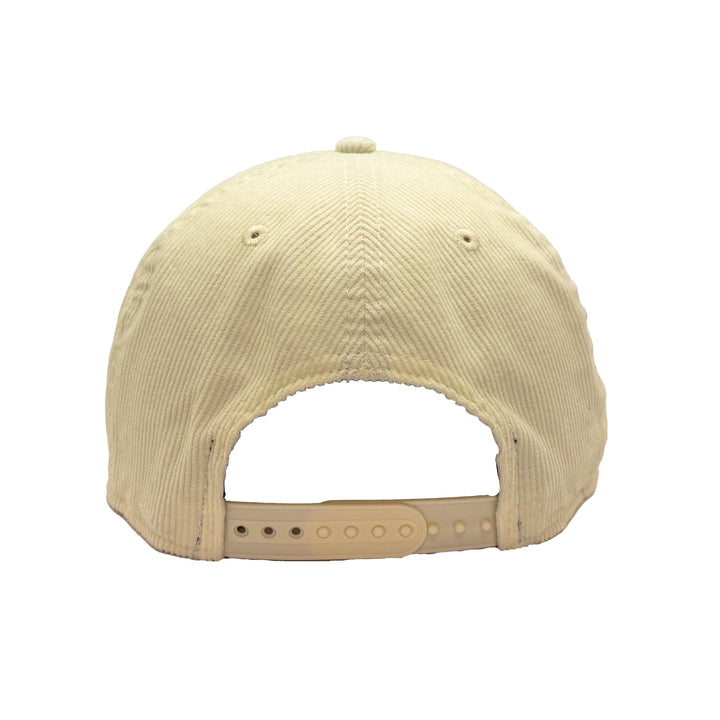Edmonton Oilers New Era Cream Corduroy GOLFER Alternate Logo Snapback Hat
