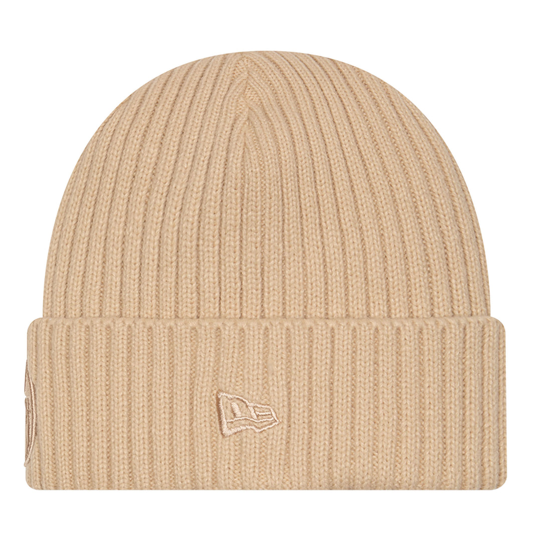 Edmonton Oilers New Era Cream Monochrome Color Pack Cuffed Knit Toque
