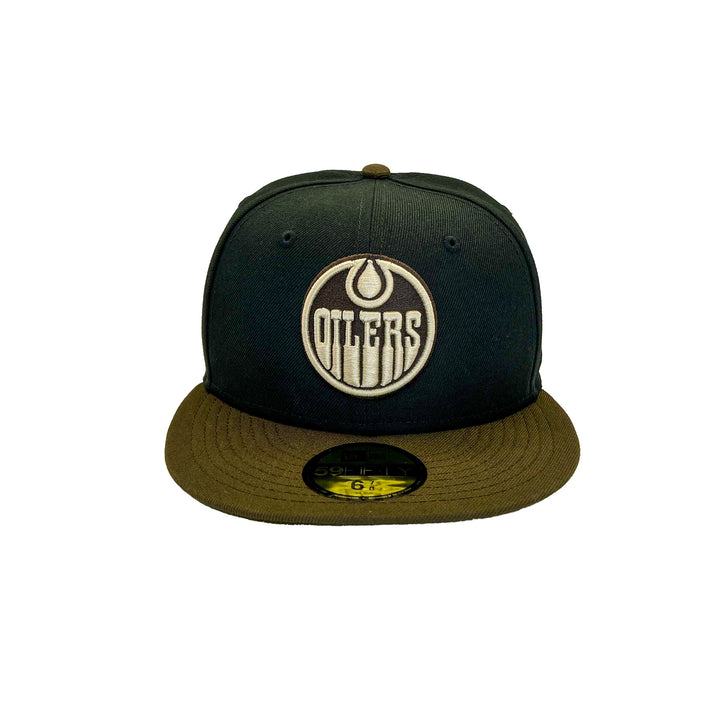 Edmonton Oilers New Era Black & Brown Dark Chocolate 59FIFTY Fitted Hat