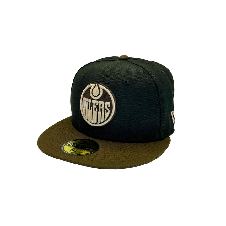 Edmonton Oilers New Era Black & Brown Dark Chocolate 59FIFTY Fitted Hat