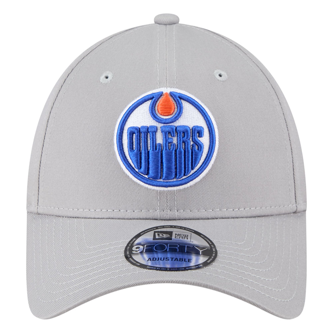 Edmonton Oilers New Era Grey 9FORTY Adjustable Hat