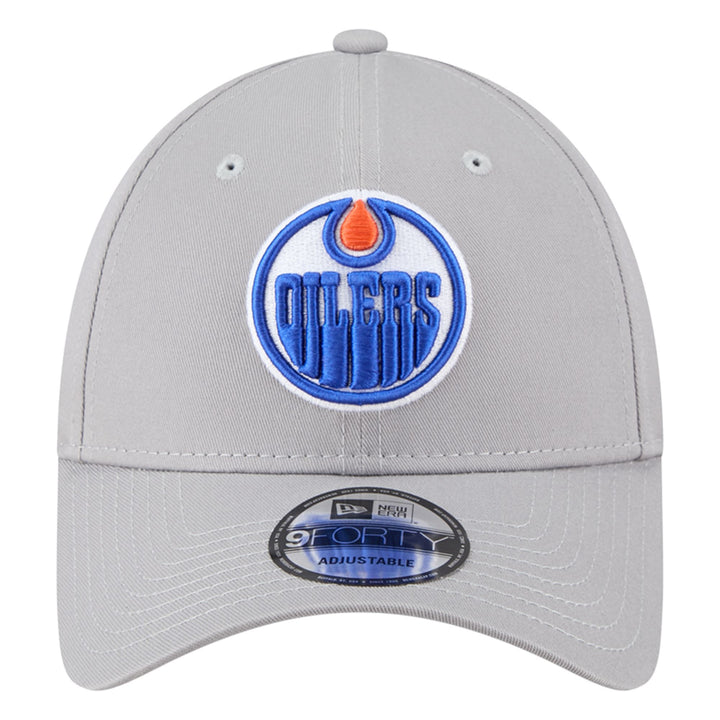 Edmonton Oilers New Era Grey 9FORTY Adjustable Hat