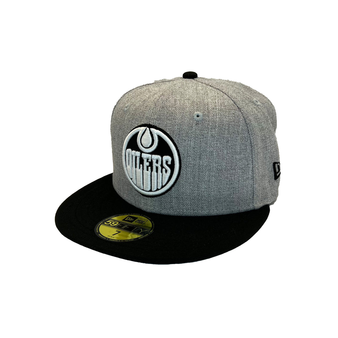 Edmonton Oilers New Era Heather Grey 59FIFTY Fitted Hat