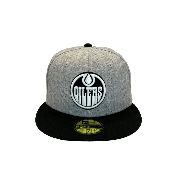 Edmonton Oilers New Era Heather Grey 59FIFTY Fitted Hat