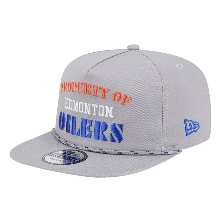 Edmonton Oilers New Era Grey Vintage GOLFER Snapback Hat