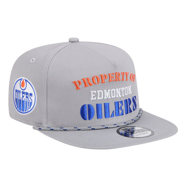Edmonton Oilers New Era Grey Vintage GOLFER Snapback Hat