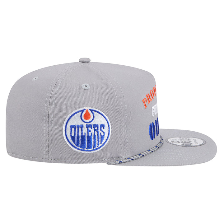 Edmonton Oilers New Era Grey Vintage GOLFER Snapback Hat