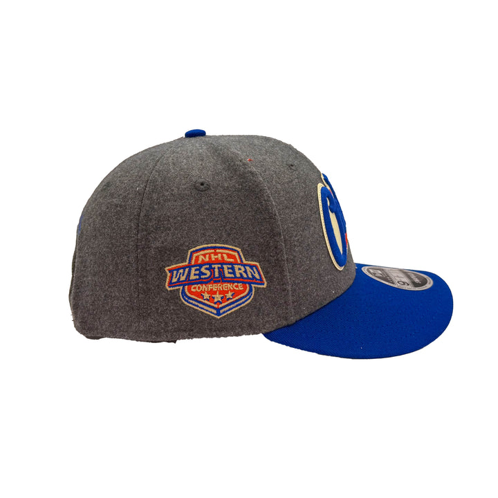 Edmonton Oilers New Era Grey Wool Low Profile 9FIFTY Alternate Logo Snapback Hat