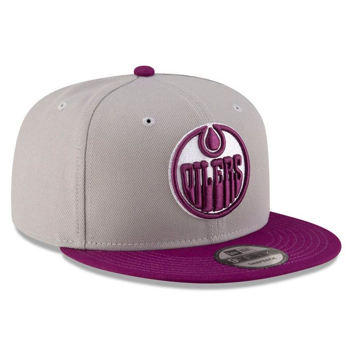 Edmonton Oilers New Era Grey & Purple Two-Tone Color Pack 9FIFTY Snapback Hat