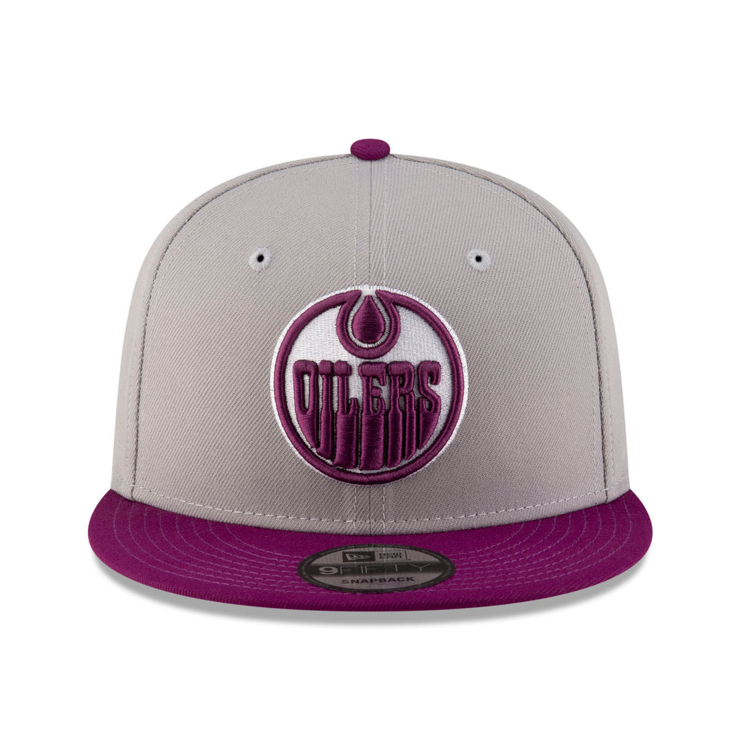 Edmonton Oilers New Era Grey & Purple Two-Tone Color Pack 9FIFTY Snapback Hat