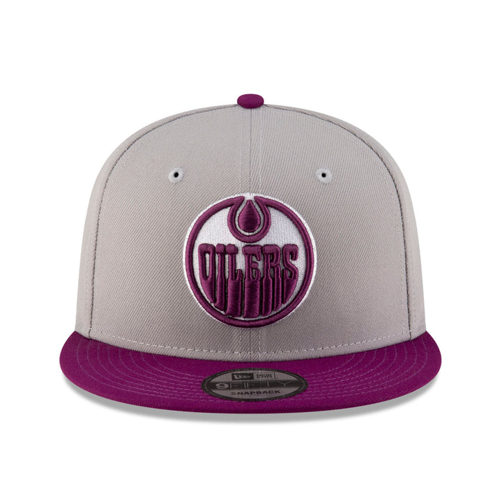 Edmonton Oilers New Era Grey & Purple Two-Tone Color Pack 9FIFTY Snapback Hat