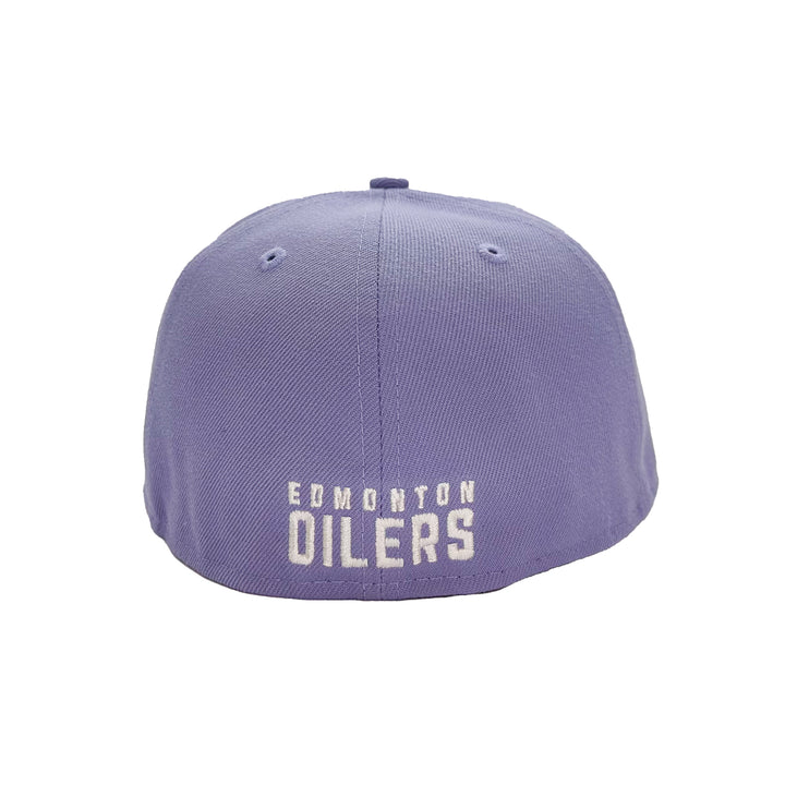 Edmonton Oilers New Era Pride Lavender 59FIFTY Fitted Logo Hat
